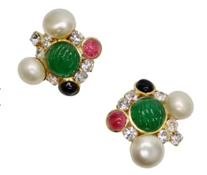 70's Chanel Runway Pearl Earrings
