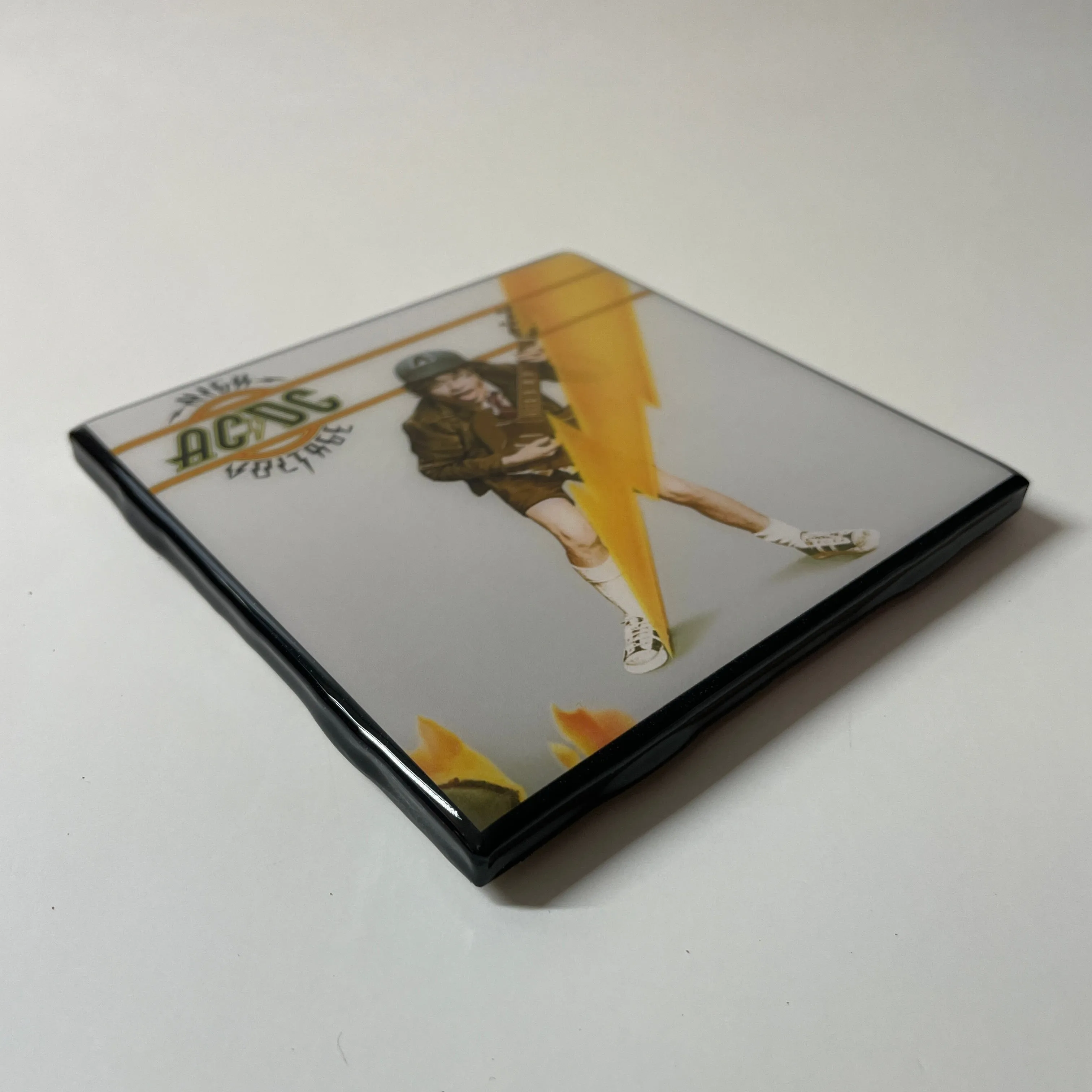 AC/DC High Voltage Coaster Custom Ceramic Tile