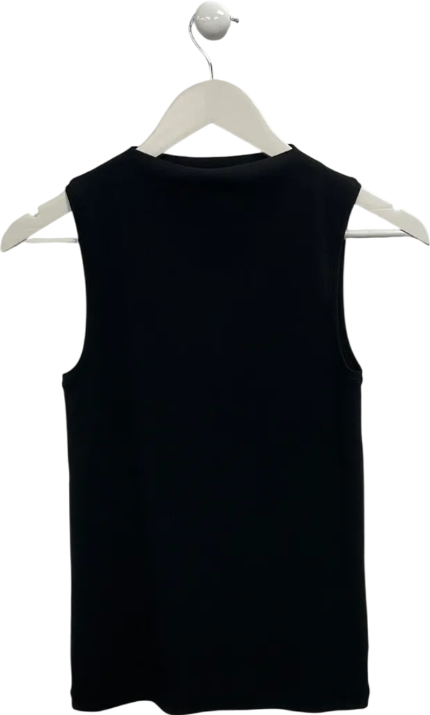 Arket Black High Neck Top UK S