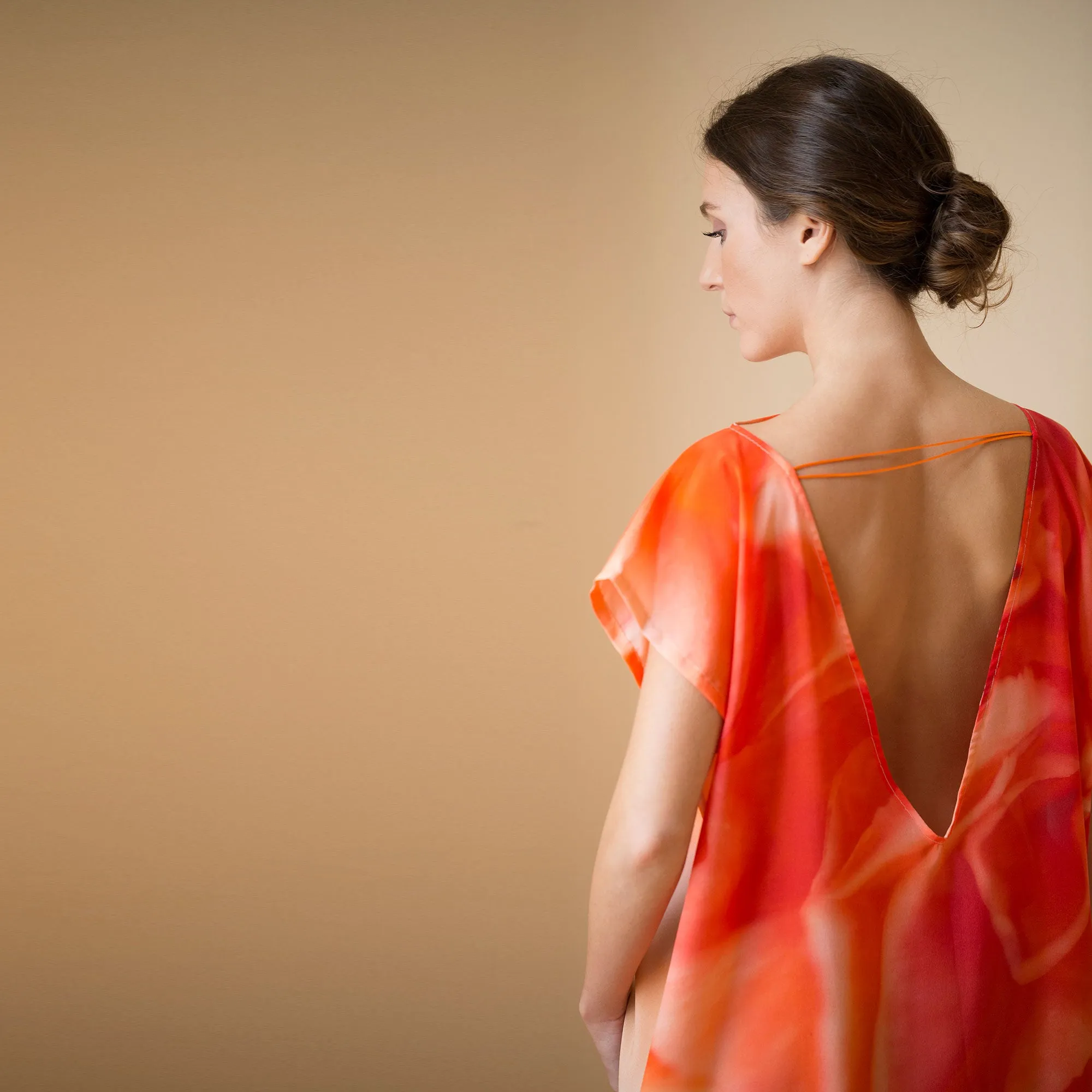 Asymmetric Silk Kaftan
