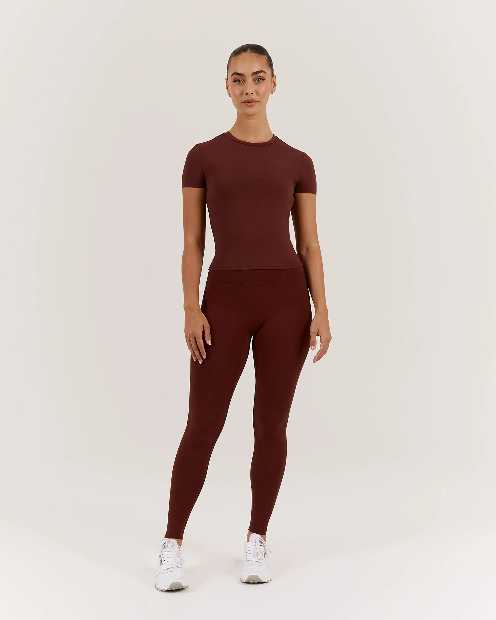 ATHLEISURE TOP - CHOCOLATE