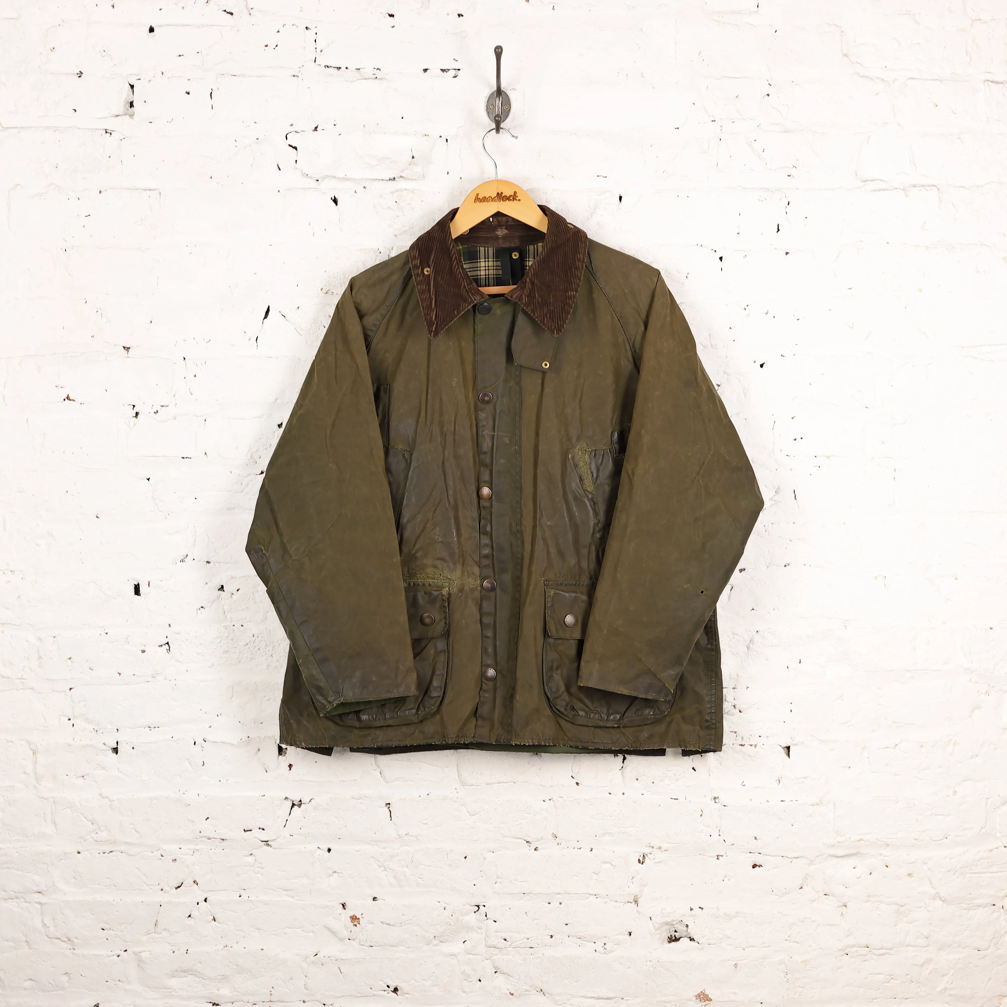 Barbour Bedale Wax Jacket - Green - M