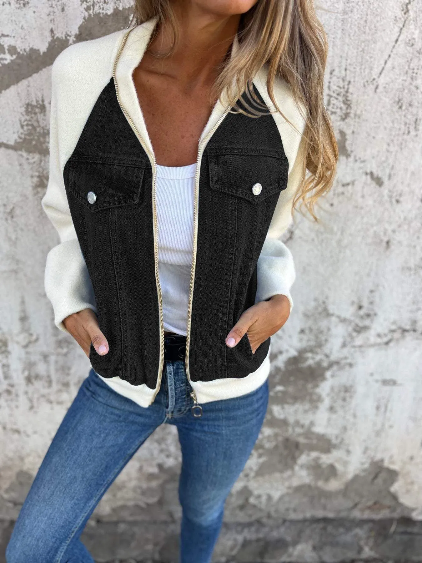 Beatrix | Modern jacket with denim