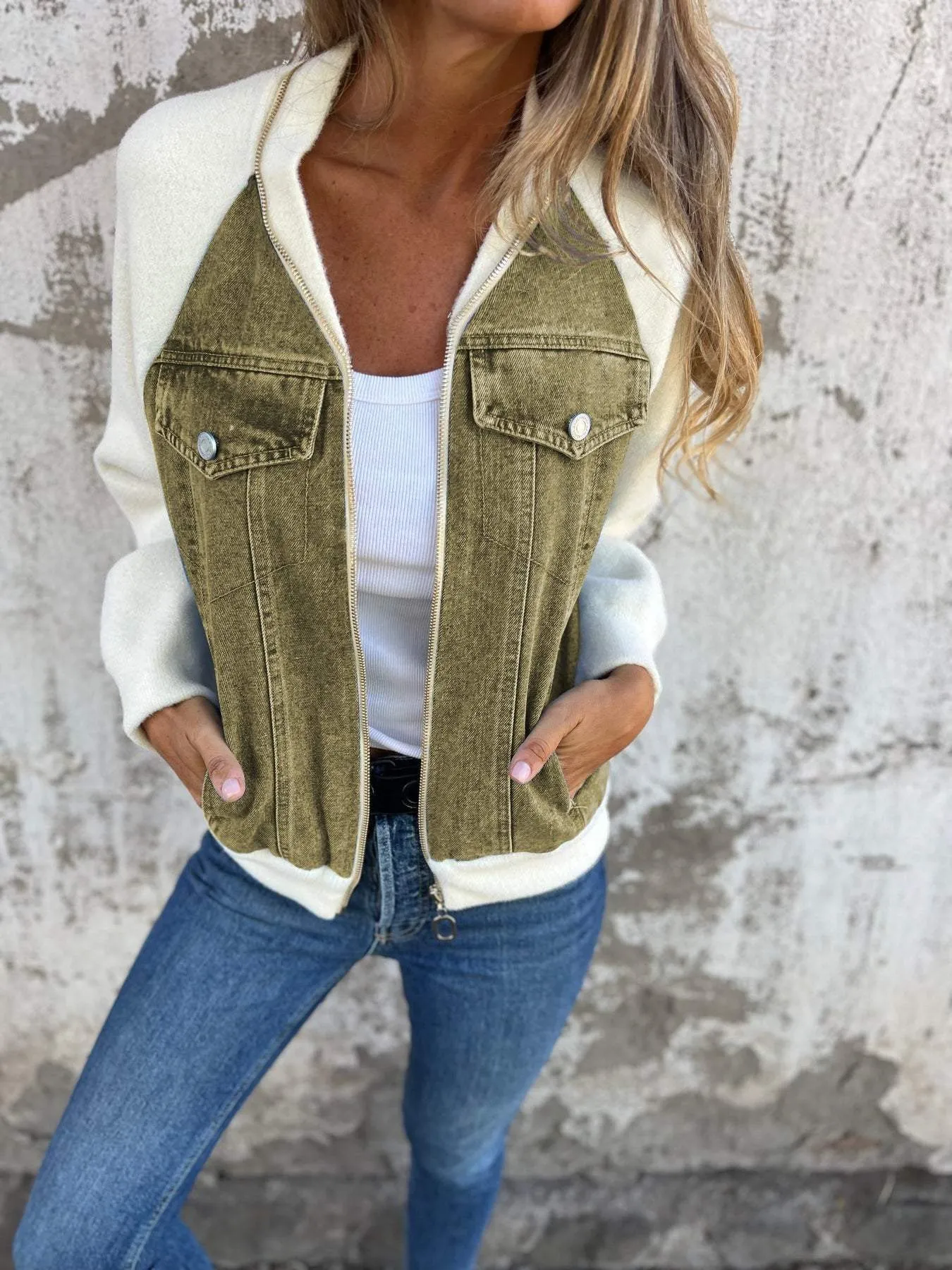 Beatrix | Modern jacket with denim
