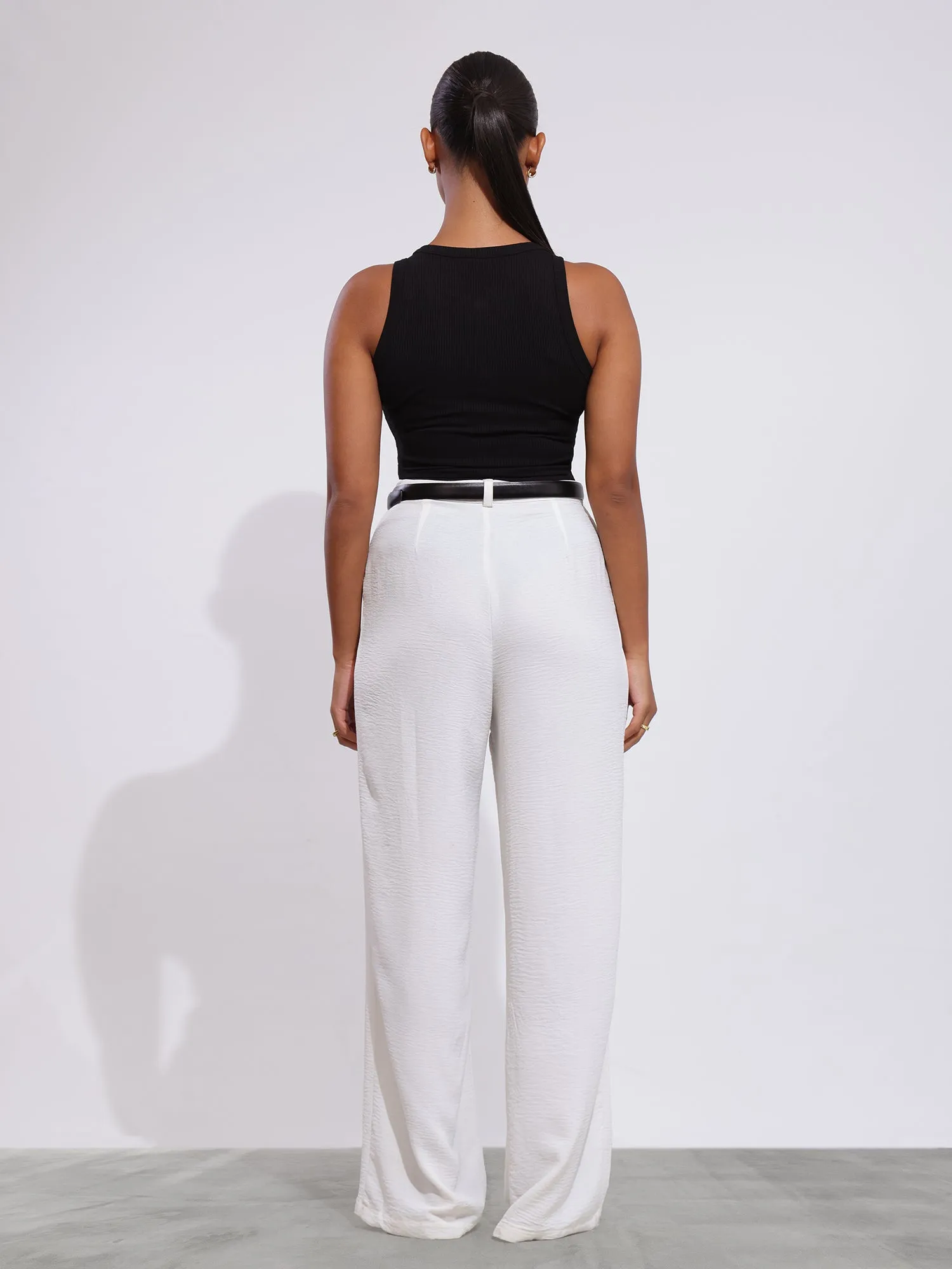 Beck High Neck Sleeveless Crop Top