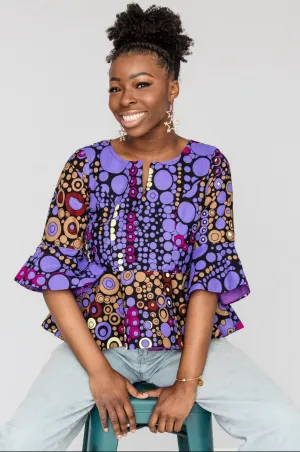 Boye Top- peplum  and flare hands