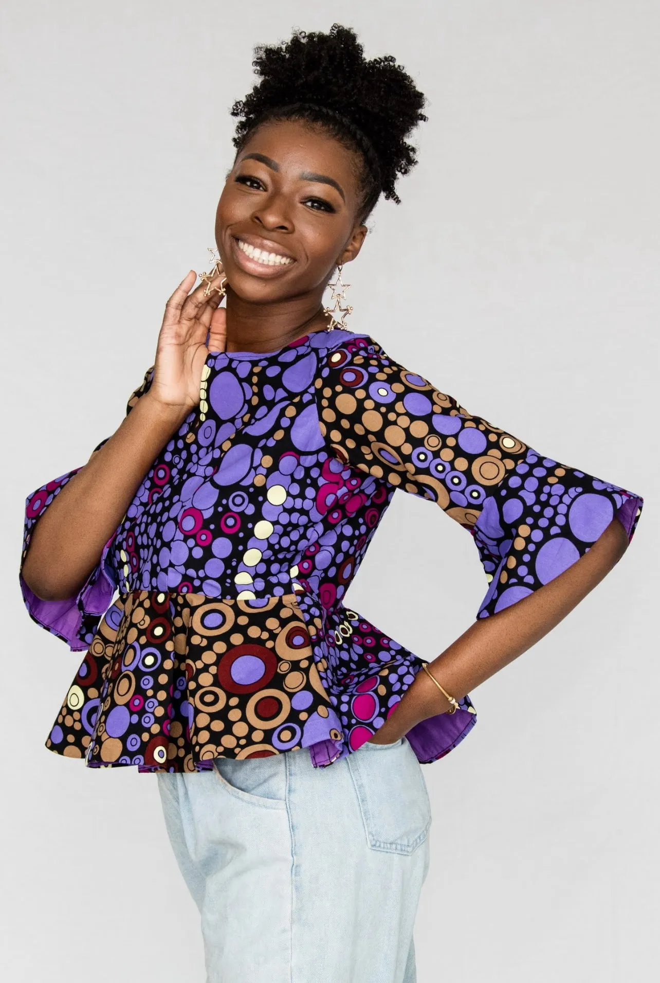 Boye Top- peplum  and flare hands