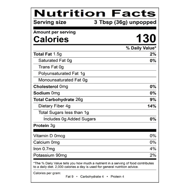 Butterfly Popcorn Kernels 22.7kg