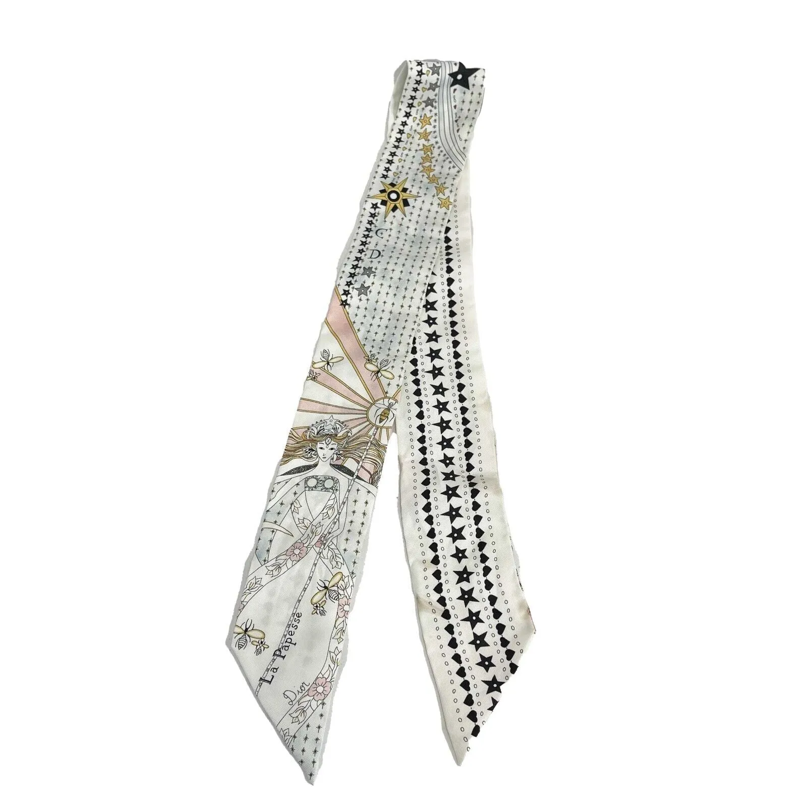Christian Dior - La Papesse Tarot Mitzah Twill Scarf - White - OS