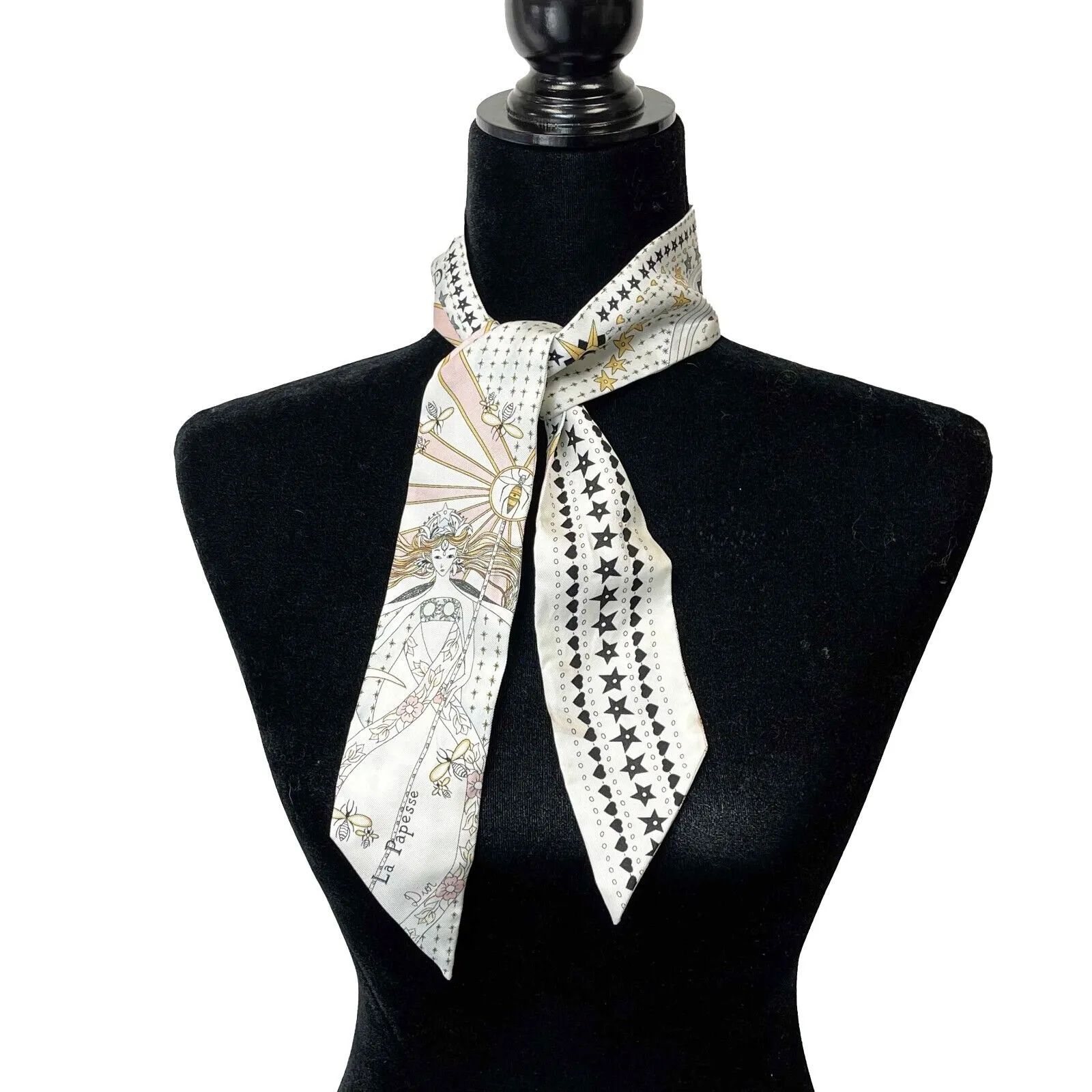 Christian Dior - La Papesse Tarot Mitzah Twill Scarf - White - OS