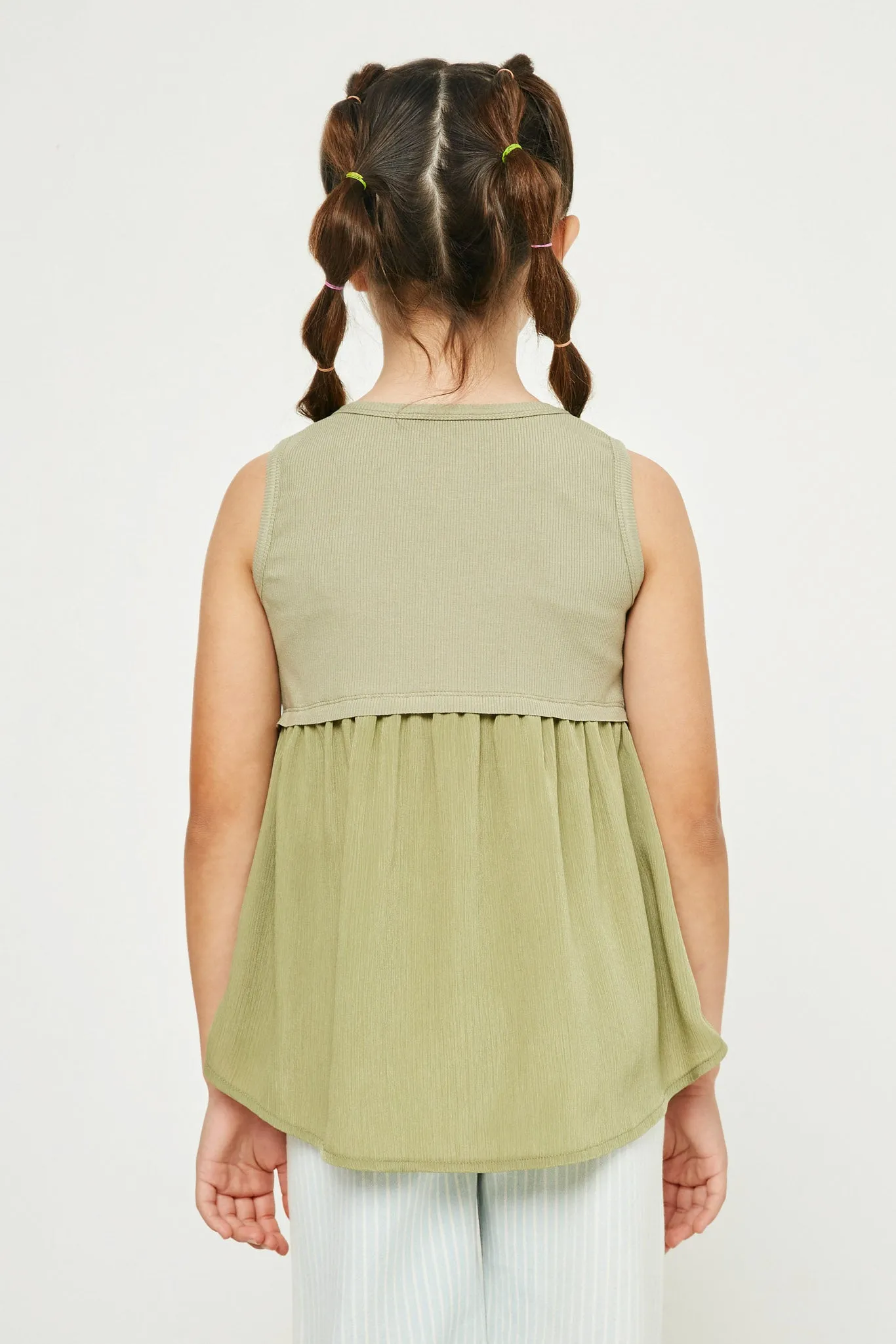 Contrast Peplum Tank