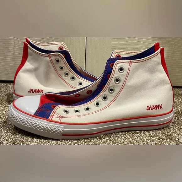 Converse Chuck Taylor All Star High Tops Mens 10.5 Womens 12 Kansas KU Jayhawks