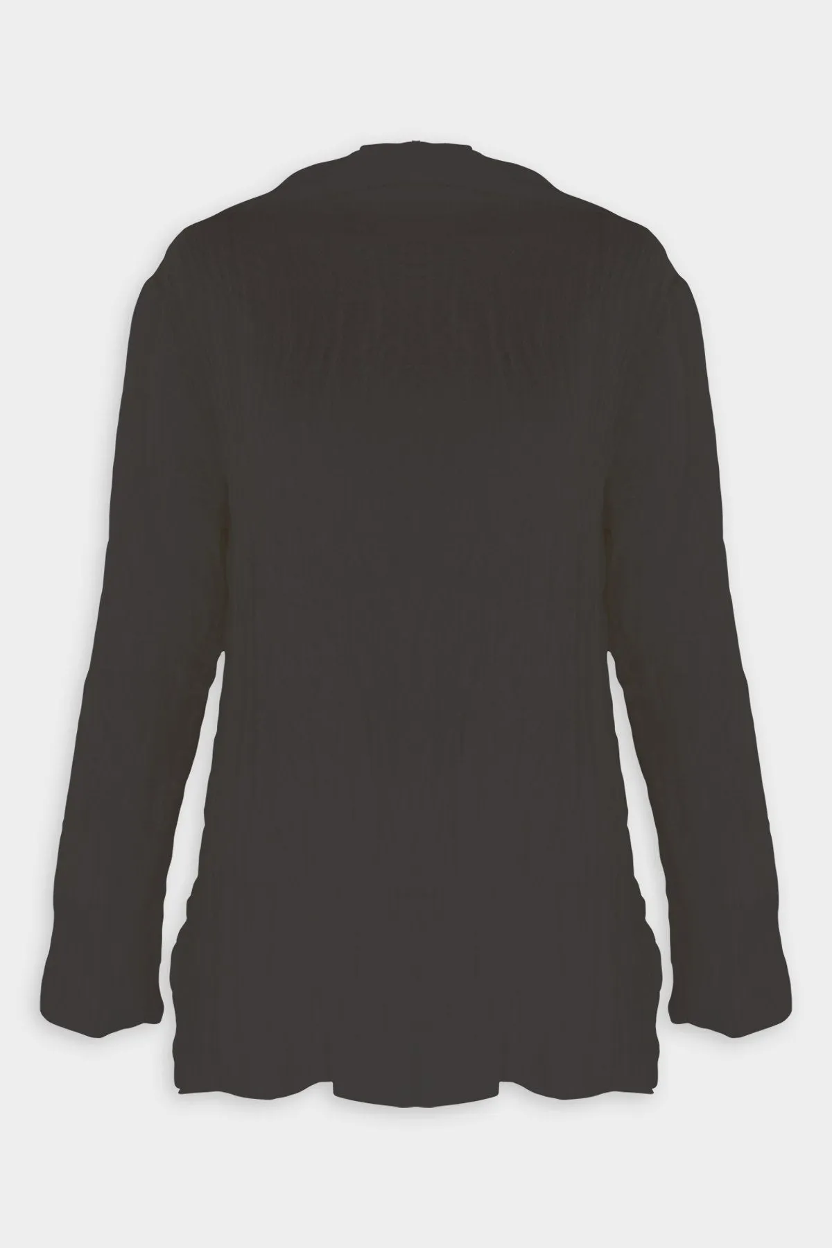 Crinkled High Neck Top in Black