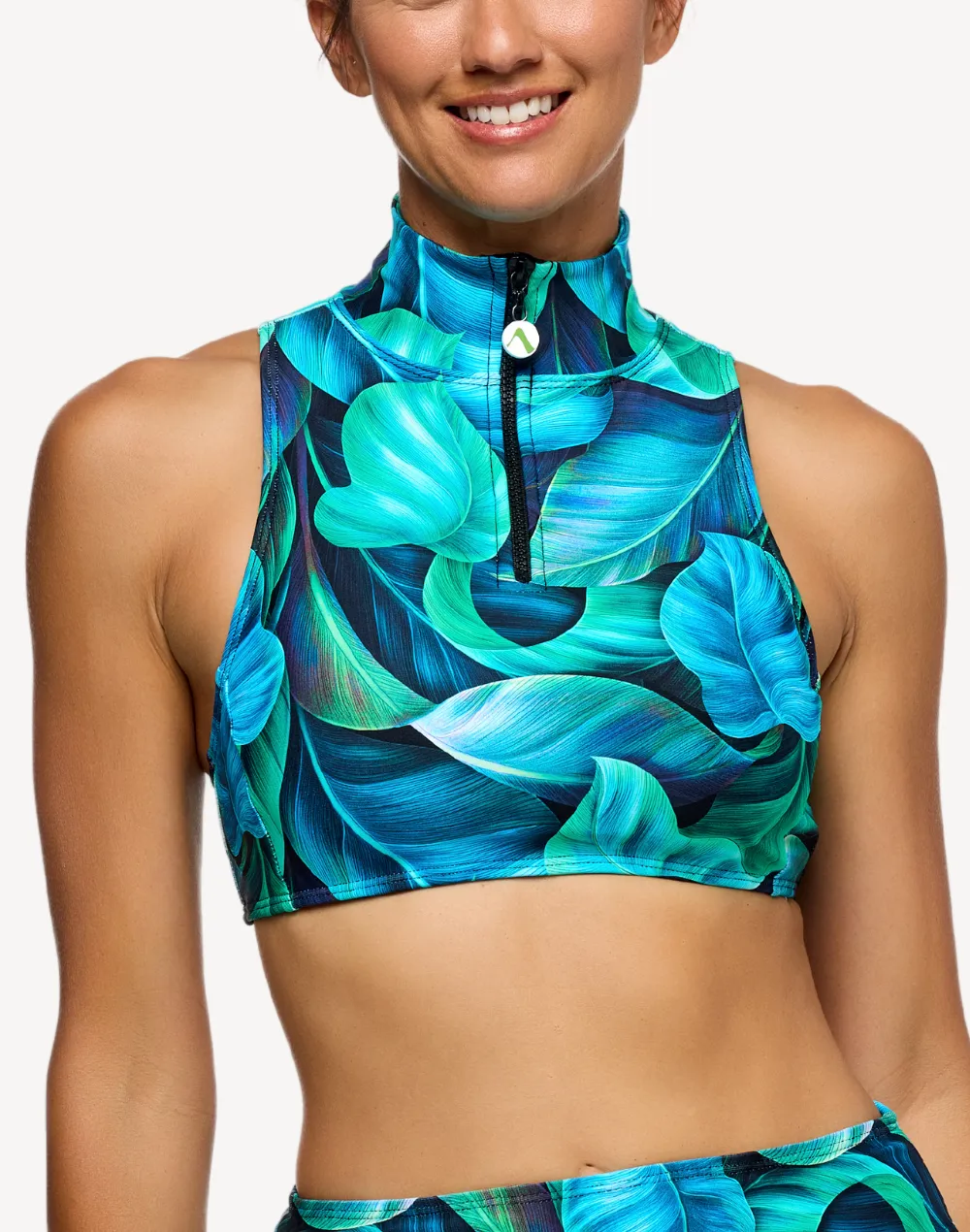 Curacao Paddle Out High Neck Bikini Top
