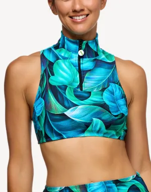 Curacao Paddle Out High Neck Bikini Top