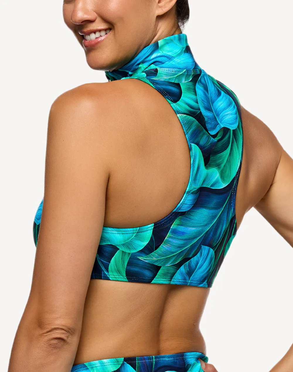 Curacao Paddle Out High Neck Bikini Top