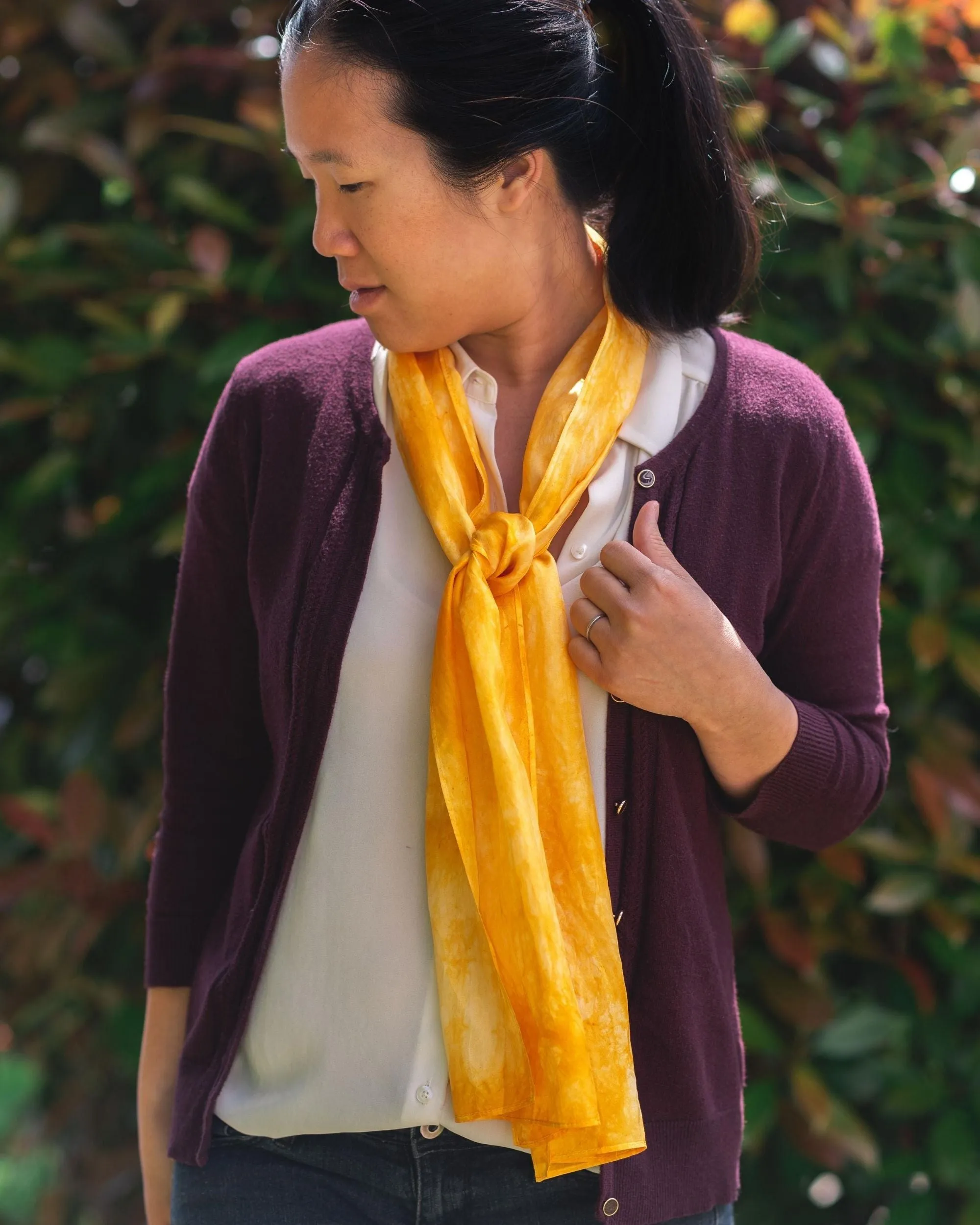 Dandelion Gold Silk Scarf
