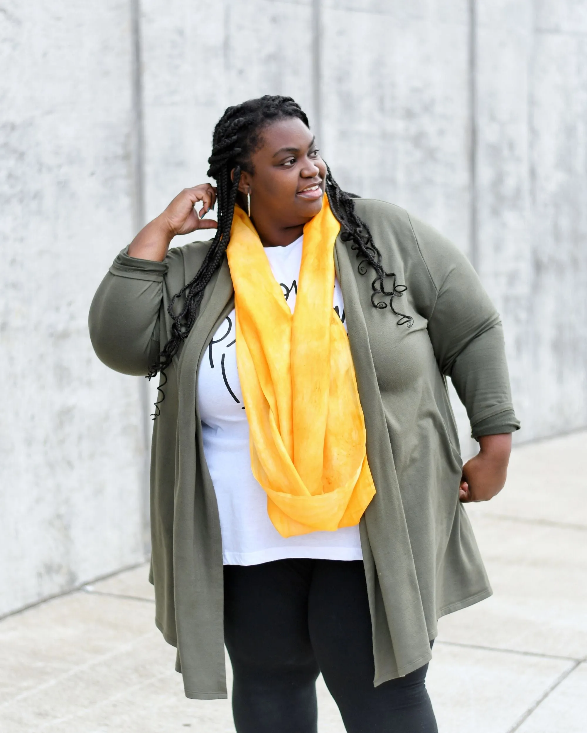 Dandelion Gold Silk Scarf
