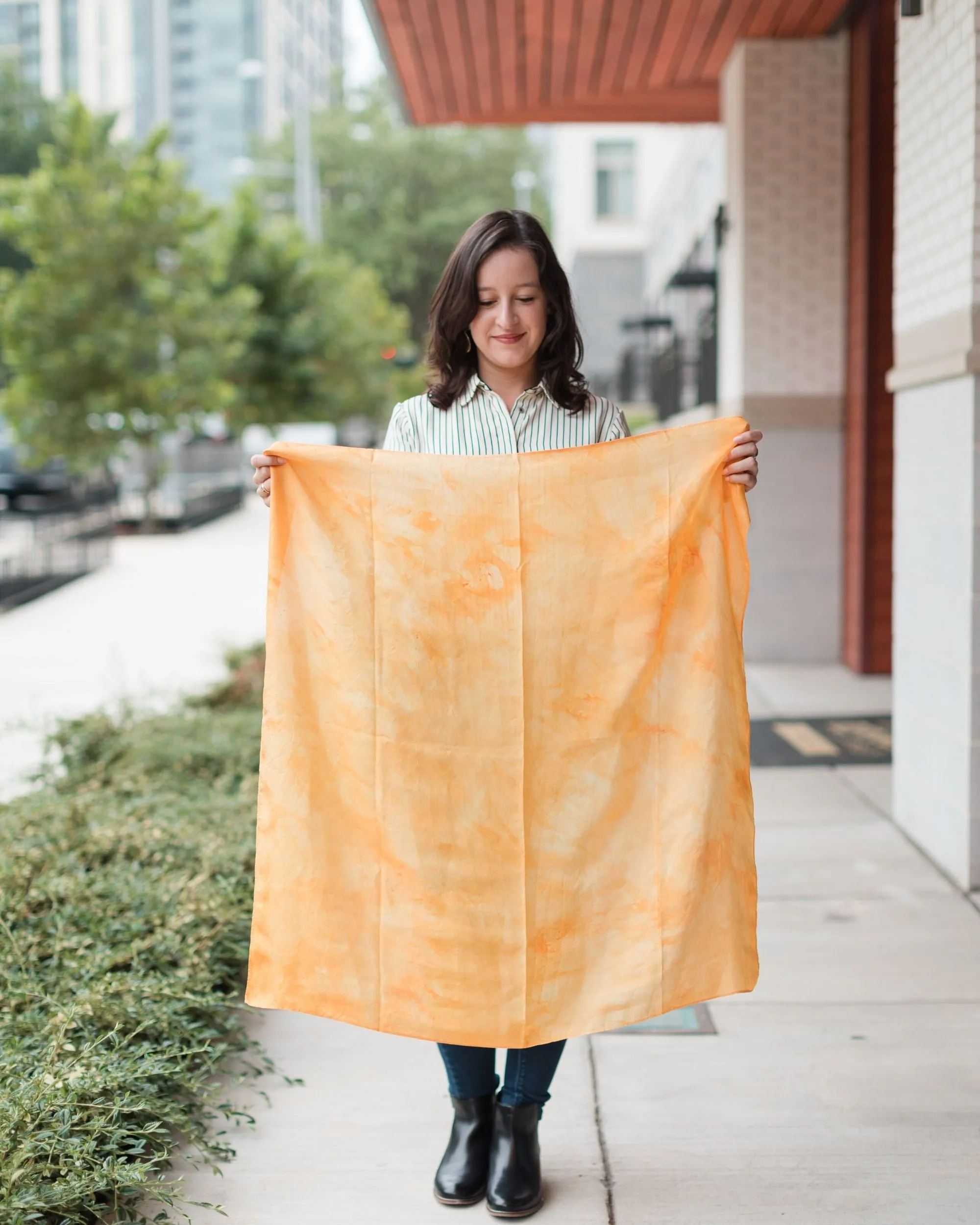 Dandelion Gold Silk Scarf