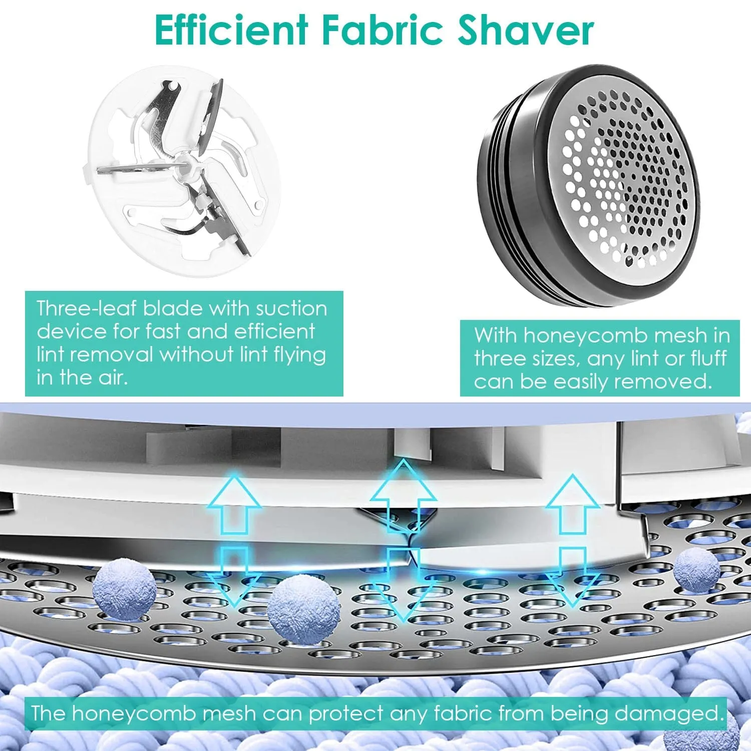 Electric Fuzz Pilling Trimmer Sweater Shaver with Detachable Handle