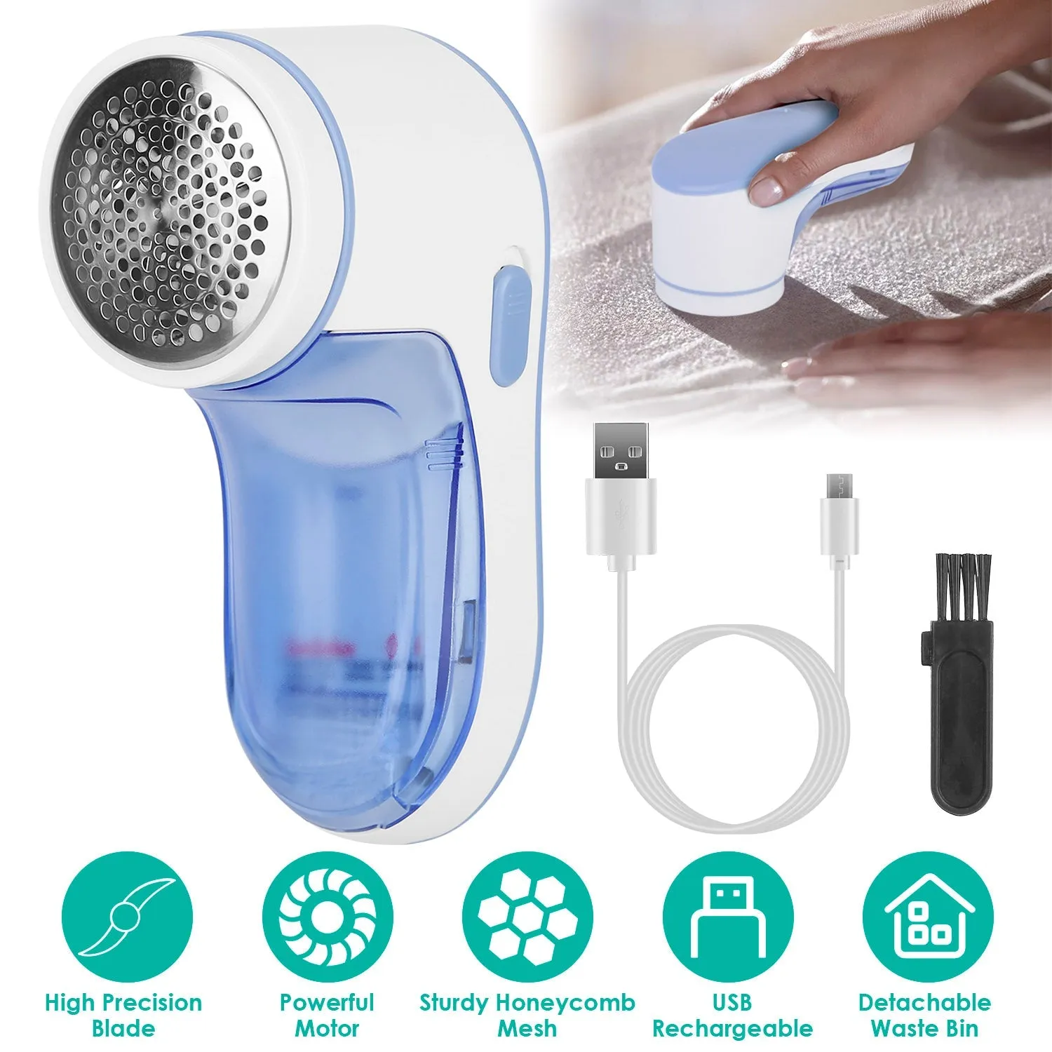 Electric Lint Shaver USB Rechargeable Fabric Clothes Lint Fluff Remover