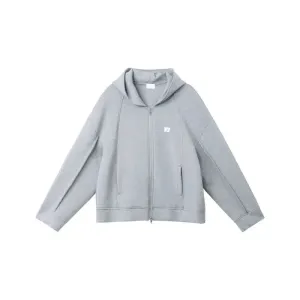Embroidered Hooded Zipper Jacket