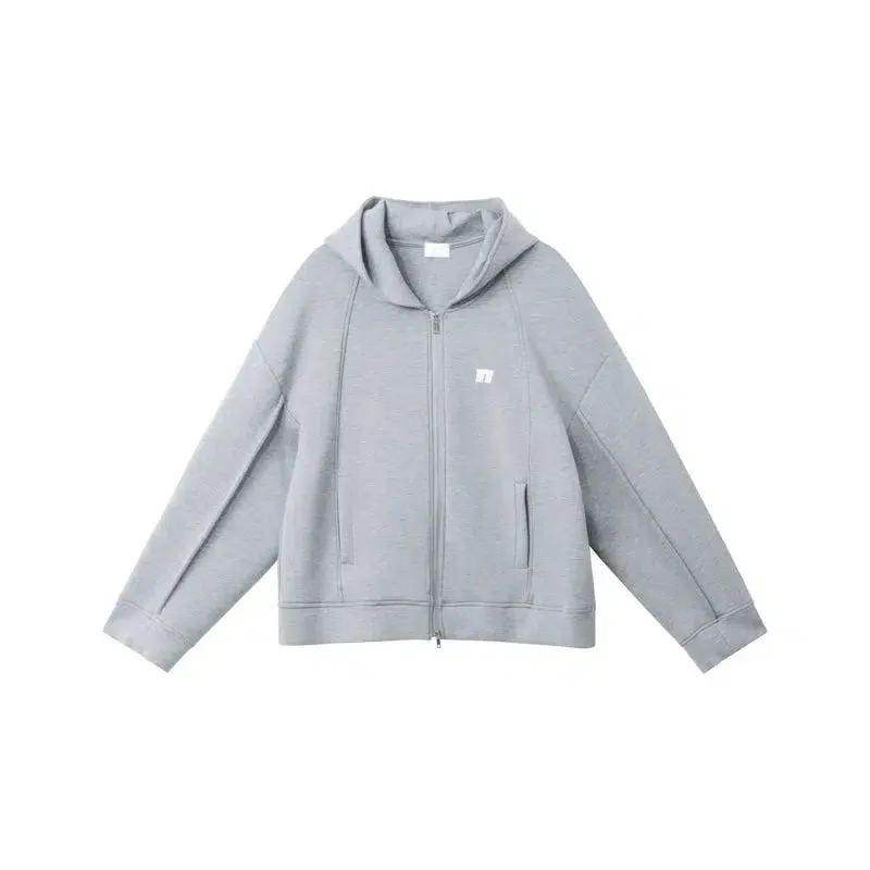 Embroidered Hooded Zipper Jacket