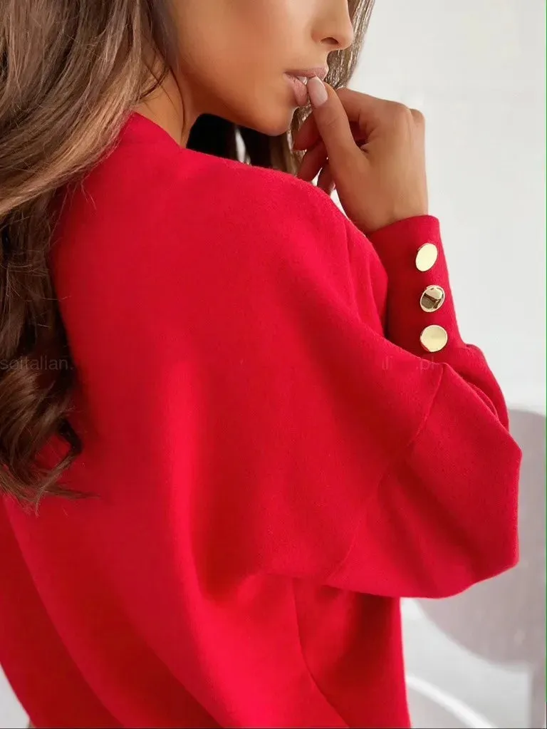 Erika | Stylish Scandinavian V-Neck Sweater