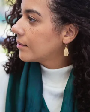 Etched Brushstroke Earrings - Raindrops