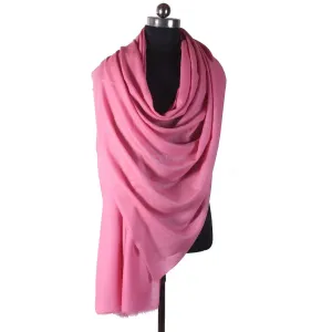 Flamingo Pink Handmade Cashmere Pashmina Shawl