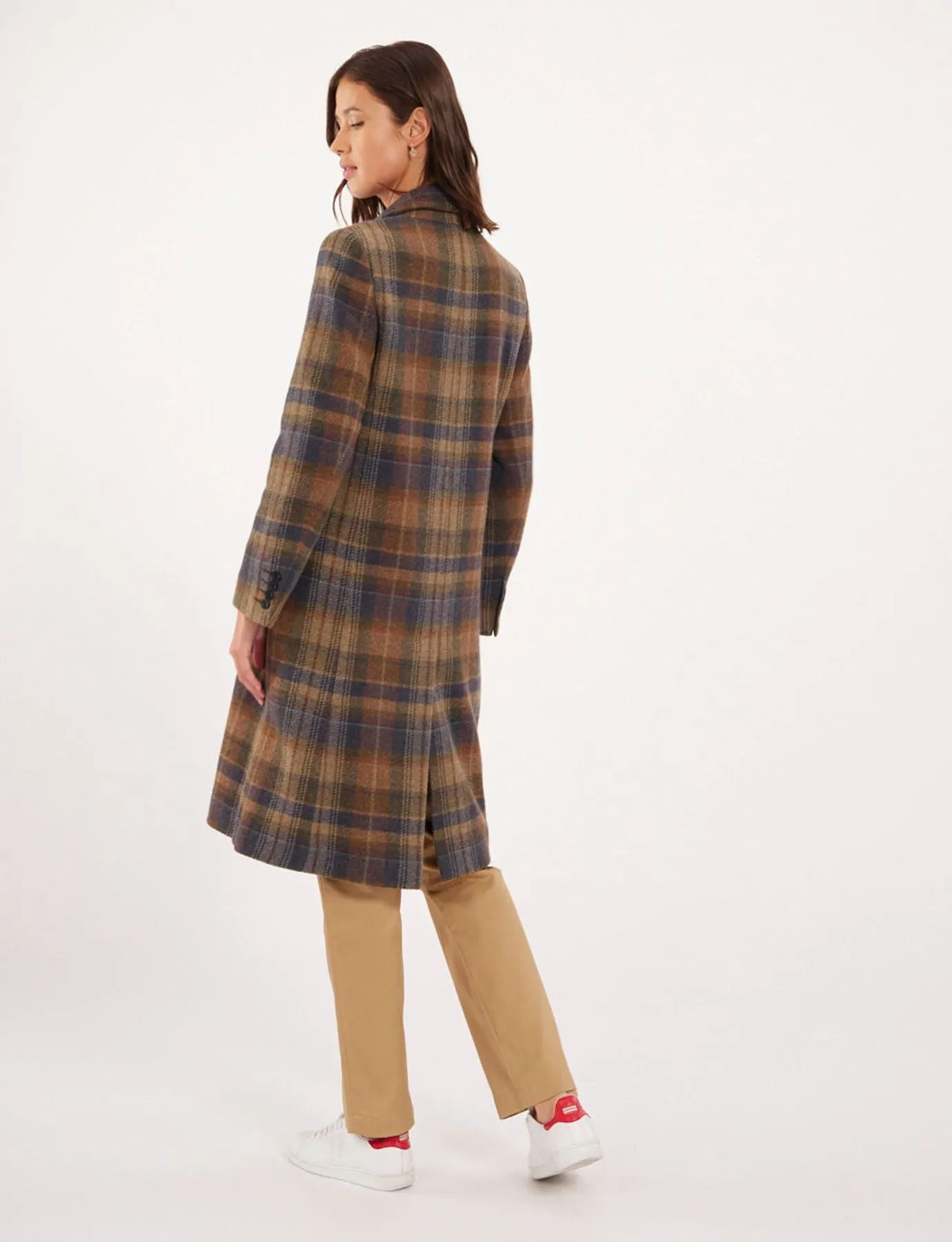 Franck khaki with checks coat