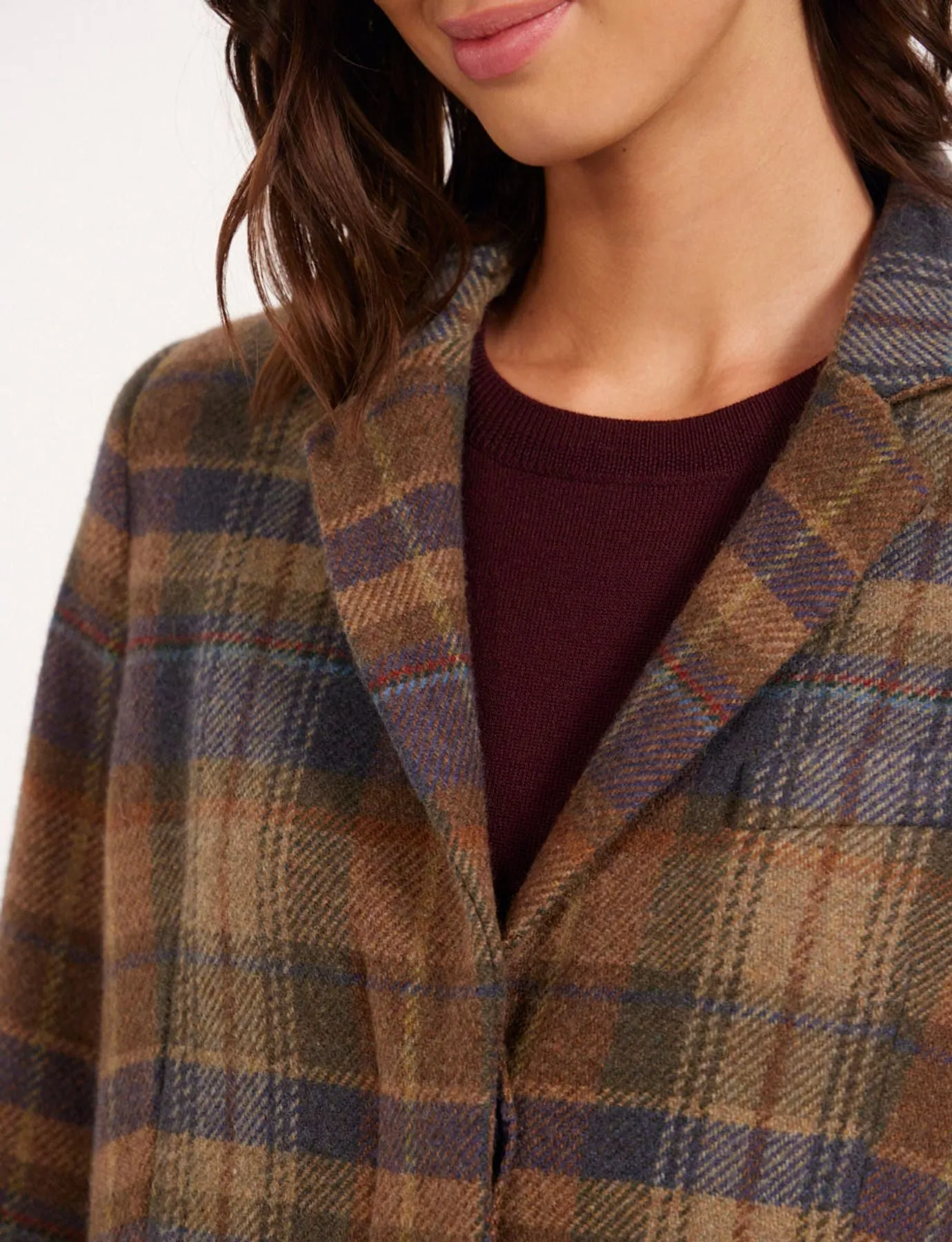 Franck khaki with checks coat