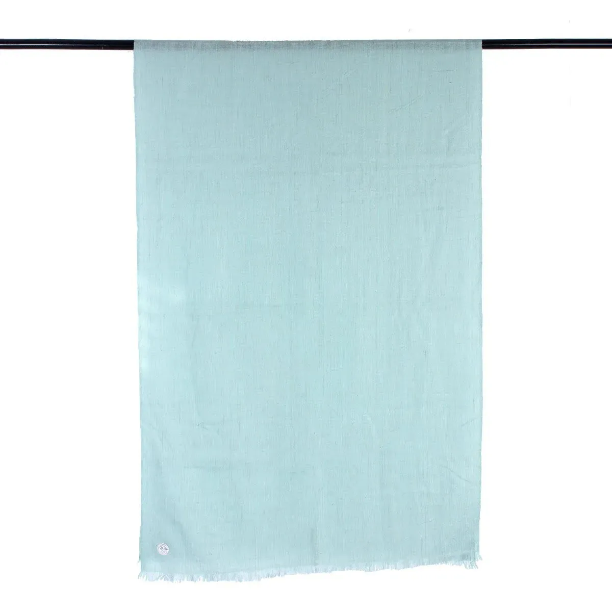 GI CERTIFIED ARCTIC BLUE SOLID CASHMERE PASHMINA STOLE