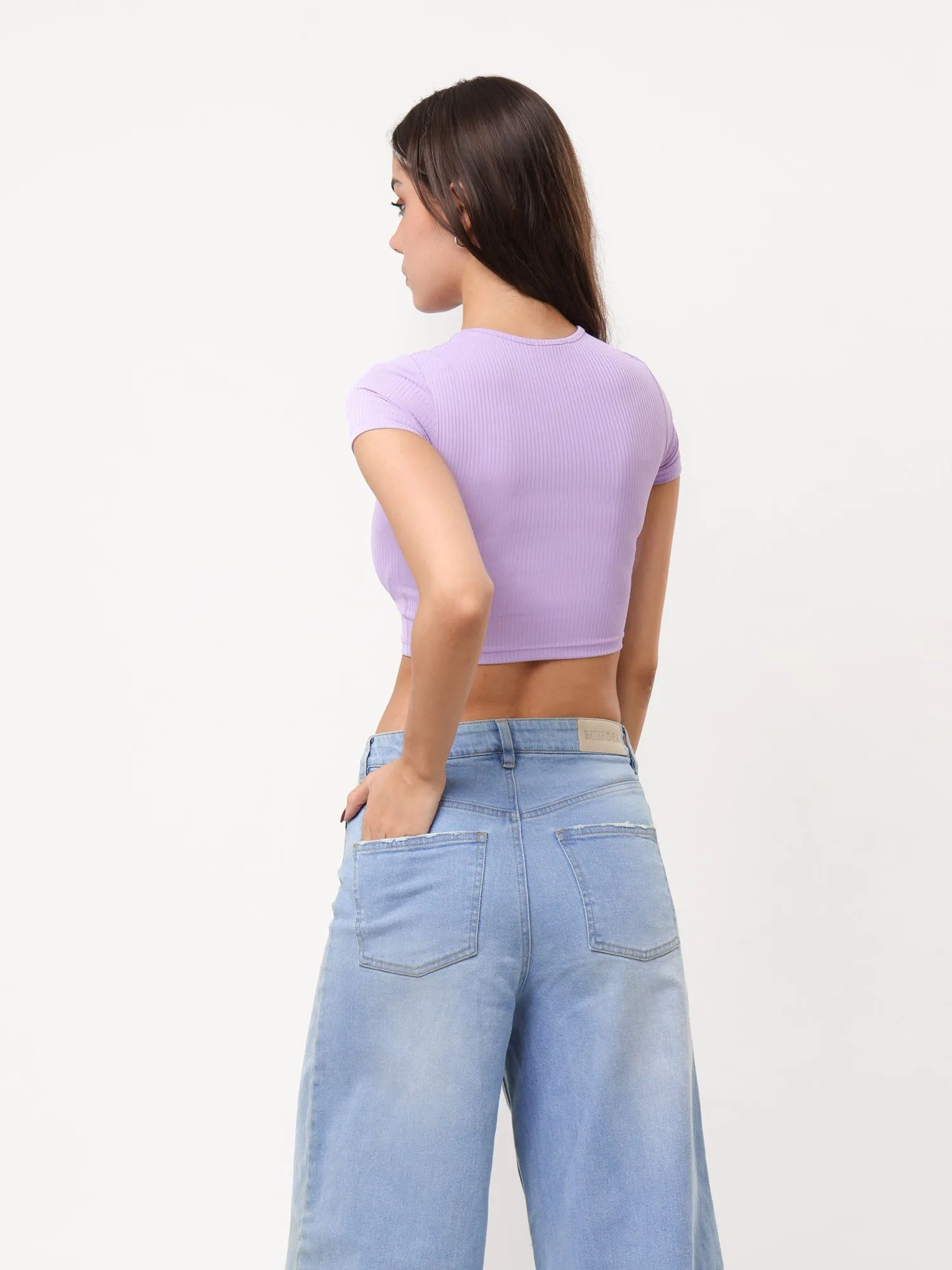 Gia High Neck Crop T-Shirt