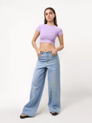 Gia High Neck Crop T-Shirt