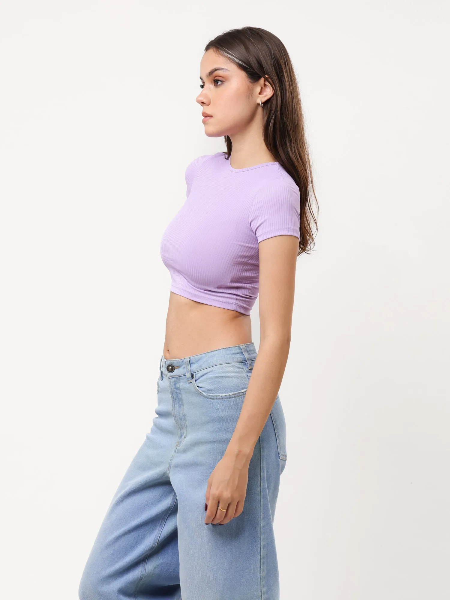 Gia High Neck Crop T-Shirt