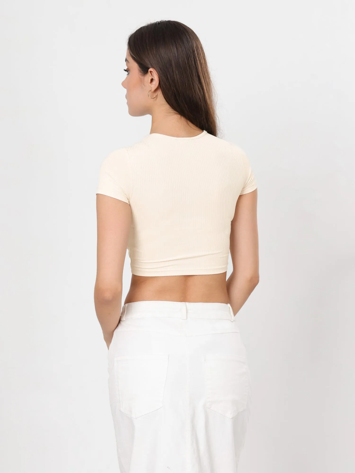 Gia High Neck Crop T-Shirt