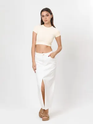 Gia High Neck Crop T-Shirt