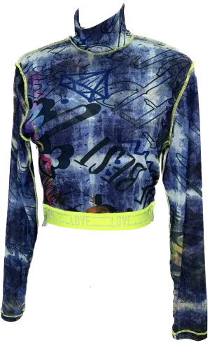 Graffiti High Neck Top