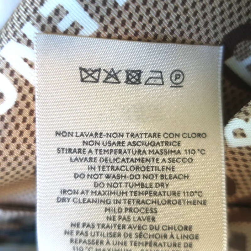 Gucci x Balenciaga Hacker Project GG Logo Print Neck Bow Scarf Brown Silk NEW