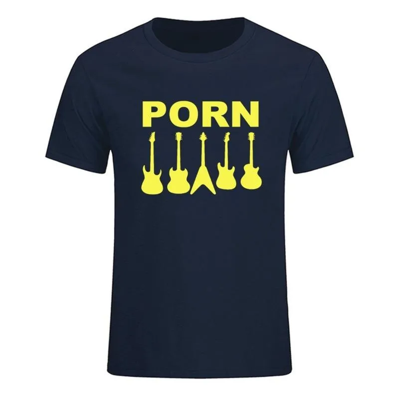 Guitar Porn T-Shirt Short Sleeve Musician Guitarist Tops SJA