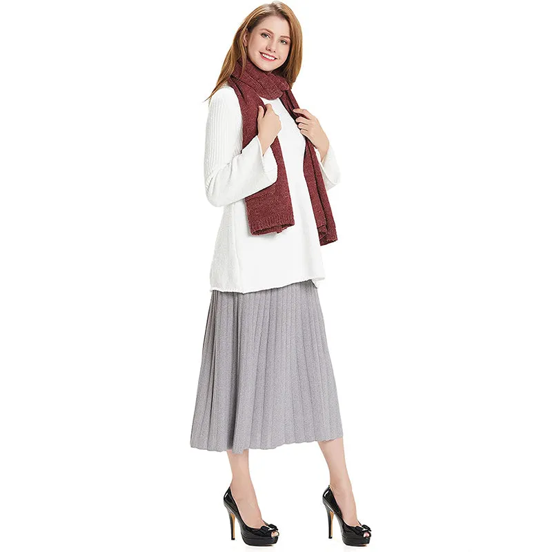 HANERDUN Women Warm Pashmina Shawl Wrap Winter Soft Cashmere Scarf with Pockets