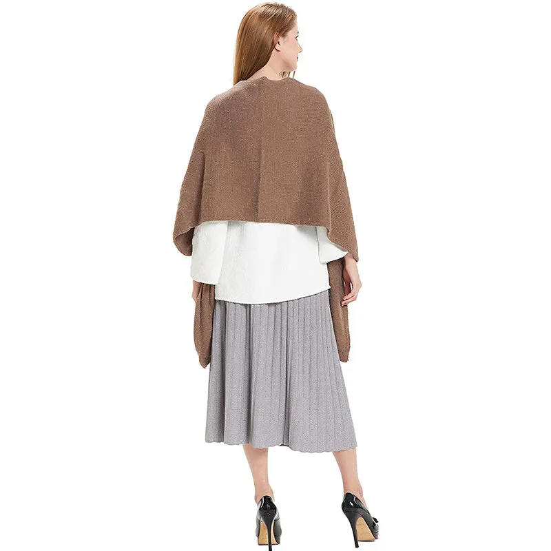 HANERDUN Women Warm Pashmina Shawl Wrap Winter Soft Cashmere Scarf with Pockets