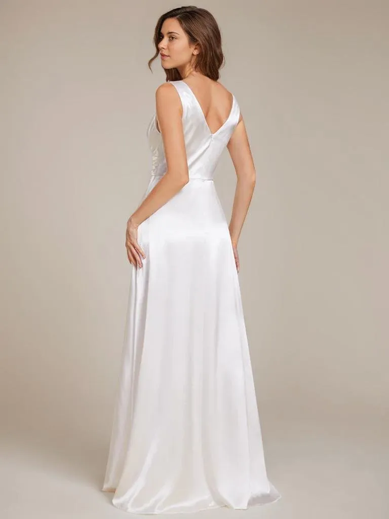 Heidi A line satin Ivory wedding gown with pockets Express NZ wide