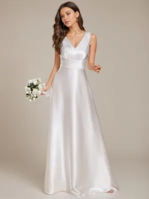 Heidi A line satin Ivory wedding gown with pockets Express NZ wide