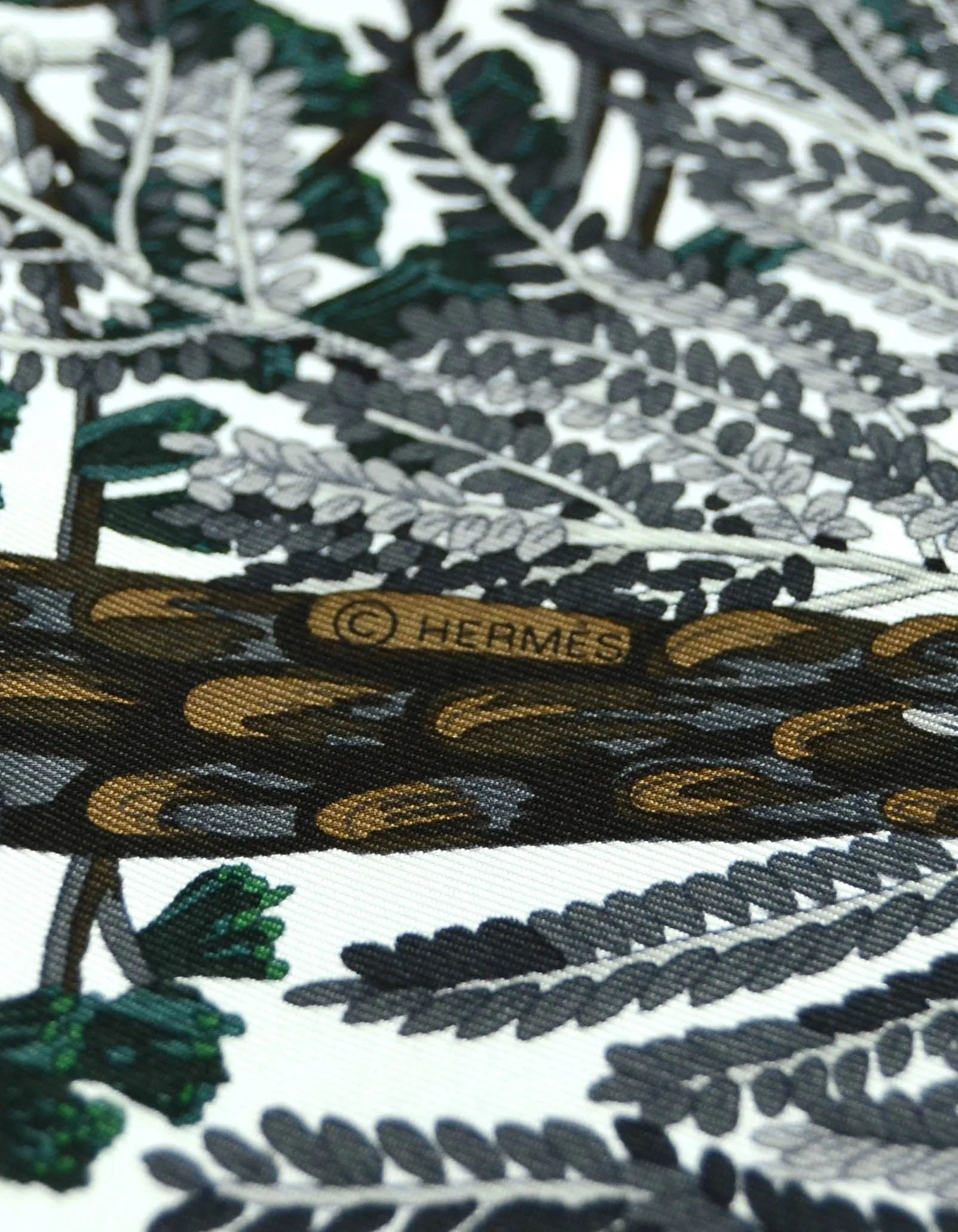 Hermes Gris/Bleu Glacier/Vert Jardin a Sintra 90cm Silk Scarf