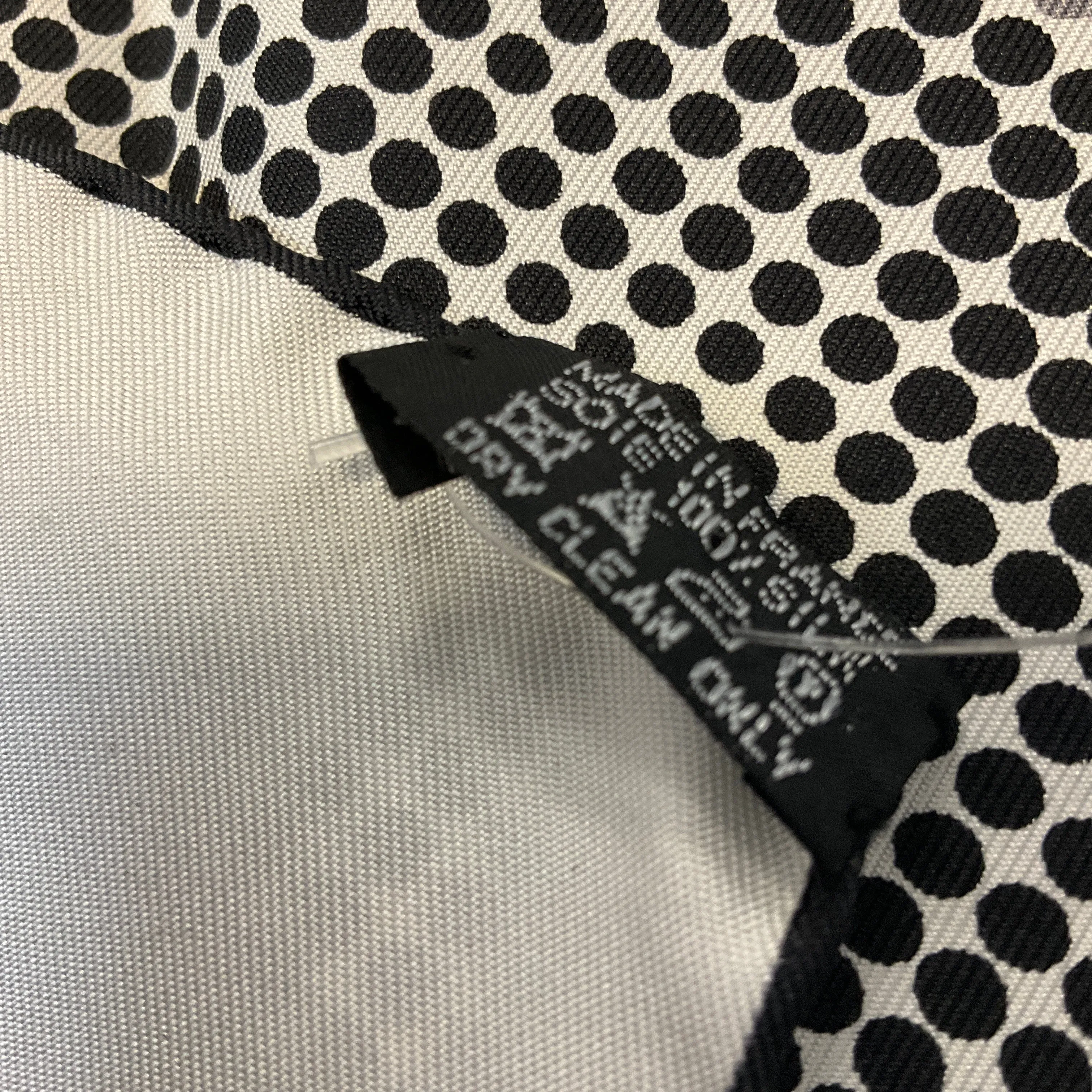 Hermes Ivory / Black Josephine Danse Print Square Silk Twill Scarf