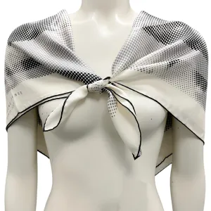 Hermes Ivory / Black Josephine Danse Print Square Silk Twill Scarf