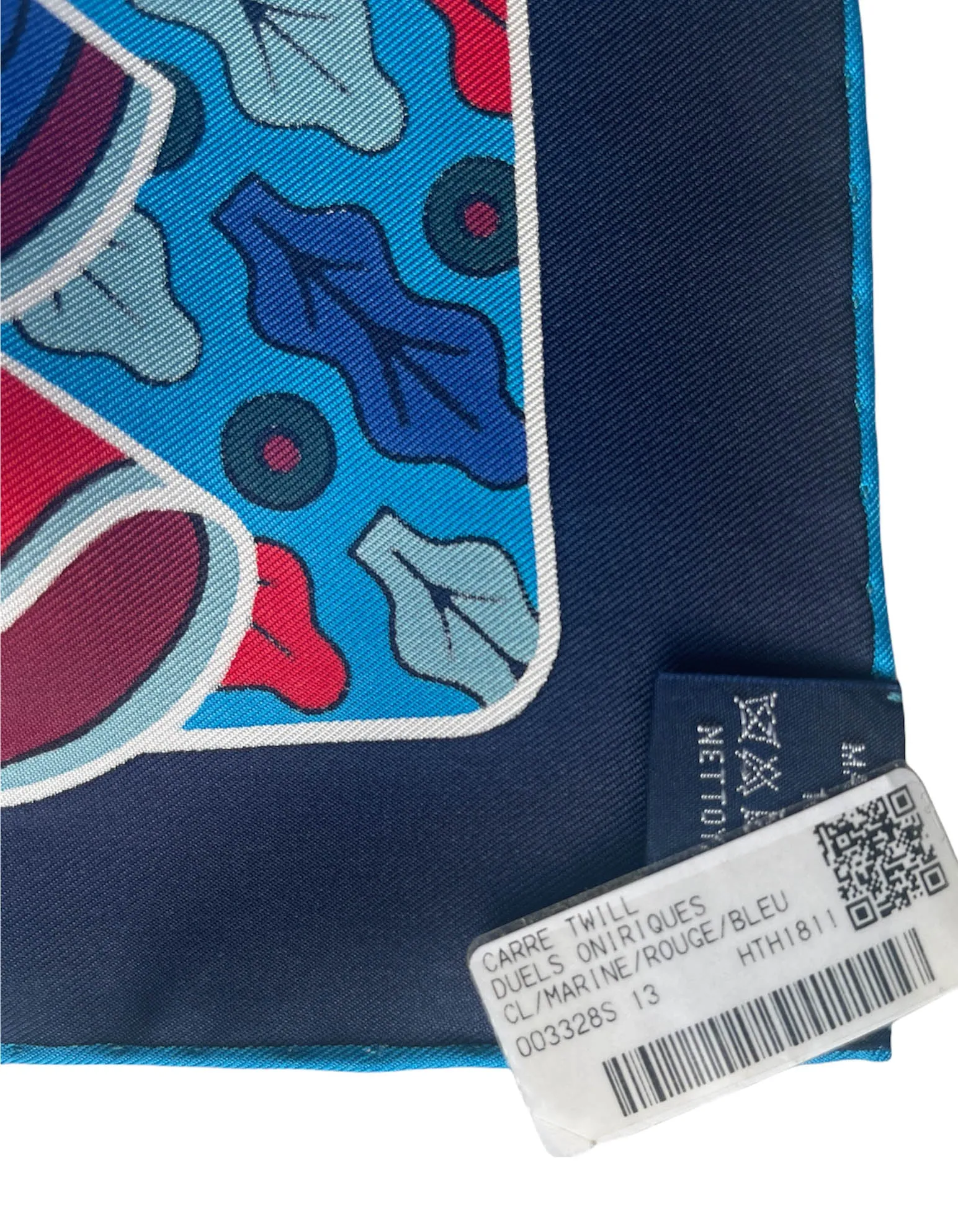 Hermes NEW Blue/Red Duels Oniriques 90cm Silk Scarf