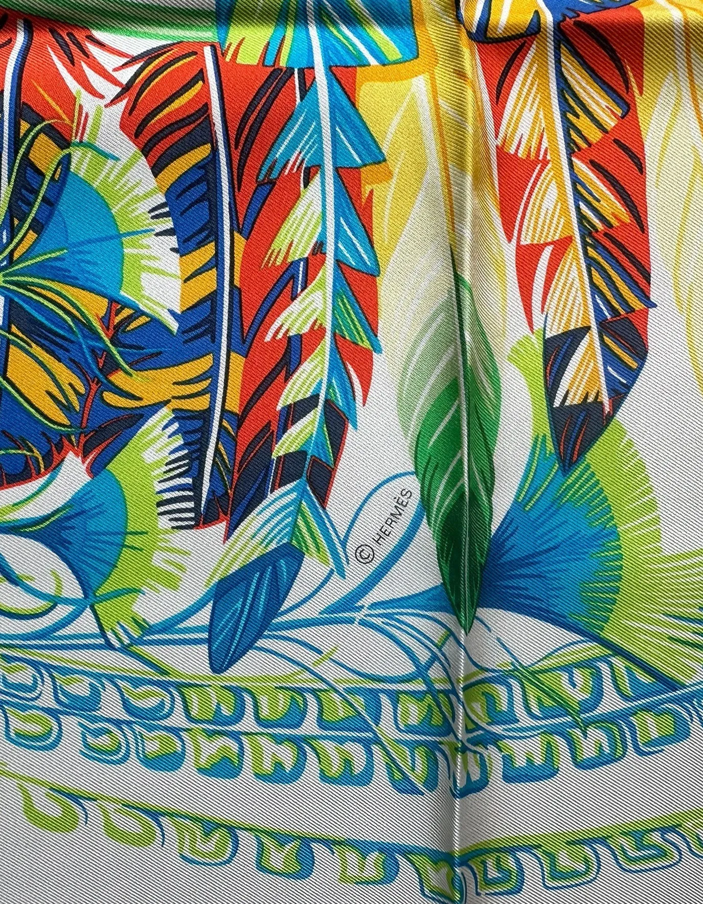 Hermes NEW Danse Pacifique 90cm Silk Scarf